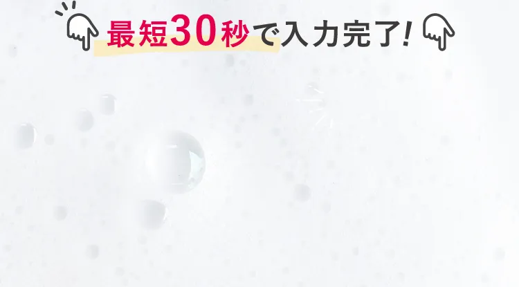 最短30秒で入力完了申し込みはこちらから