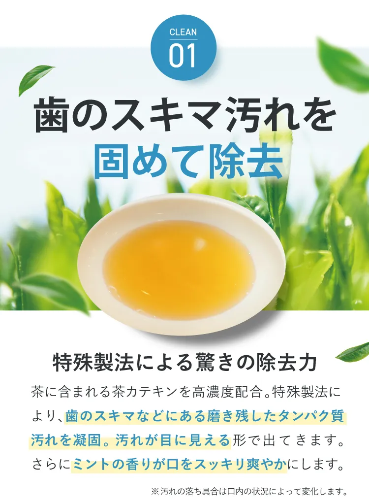CLEAN01 タンパク質汚れをゴッソリ除去