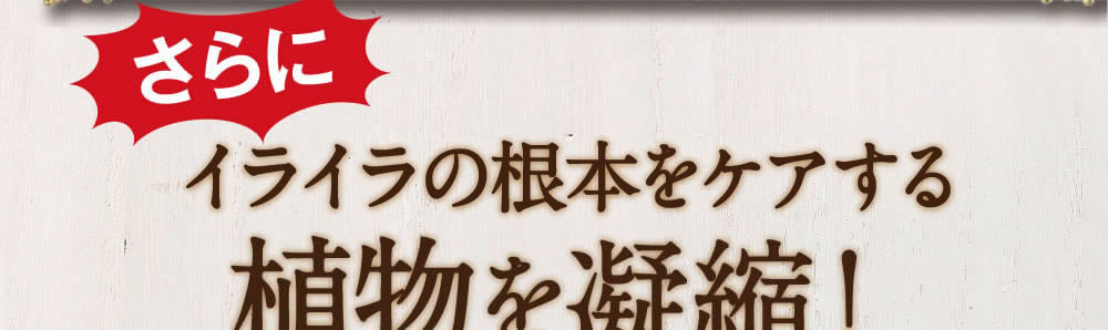 ストレスの根本に働きかける植物を凝縮