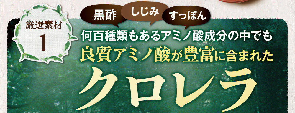 良質アミノ酸が最高クラスのクロレラ