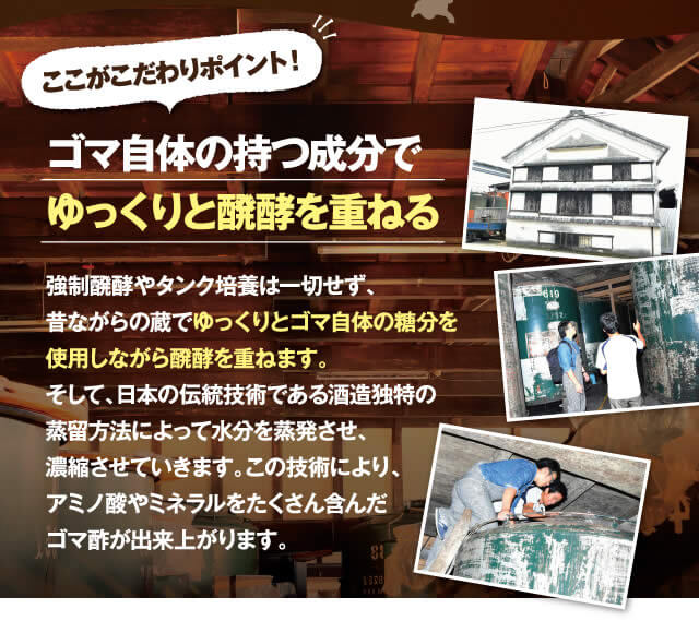 黒酢と比較しても圧倒的なアミノ酸含有量を誇るゴマ酢