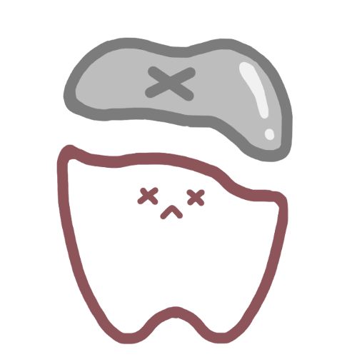 銀歯が取れた歯