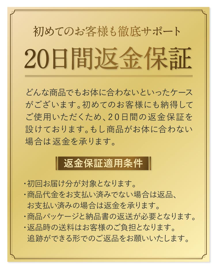 ３０日間返金保証つき