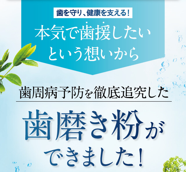 本気で歯援する歯磨き粉