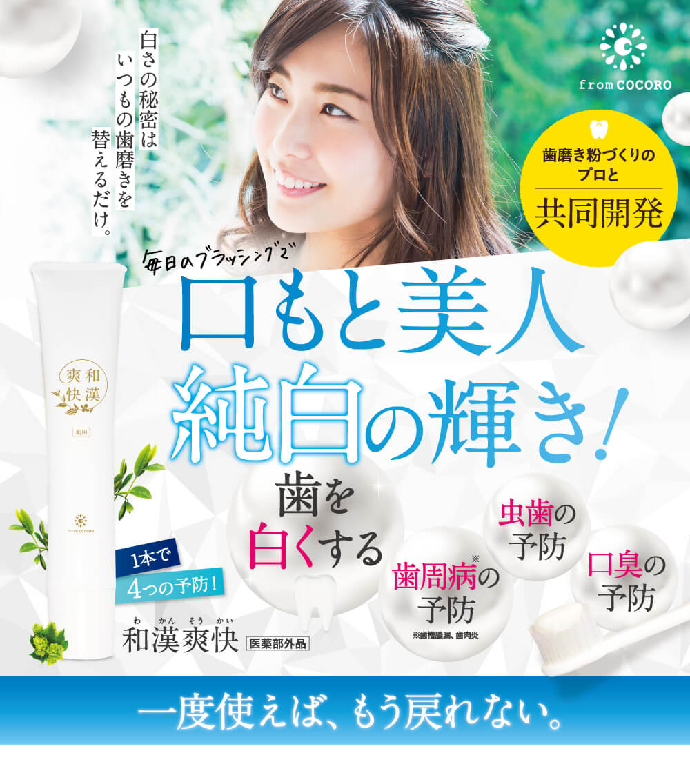 健康を本気で考えた新しい歯磨き粉