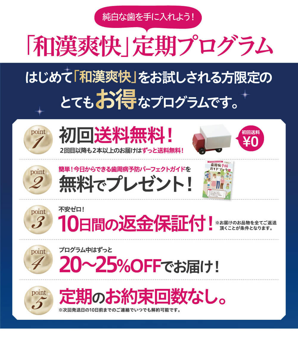 定期便５つのお得ポイント