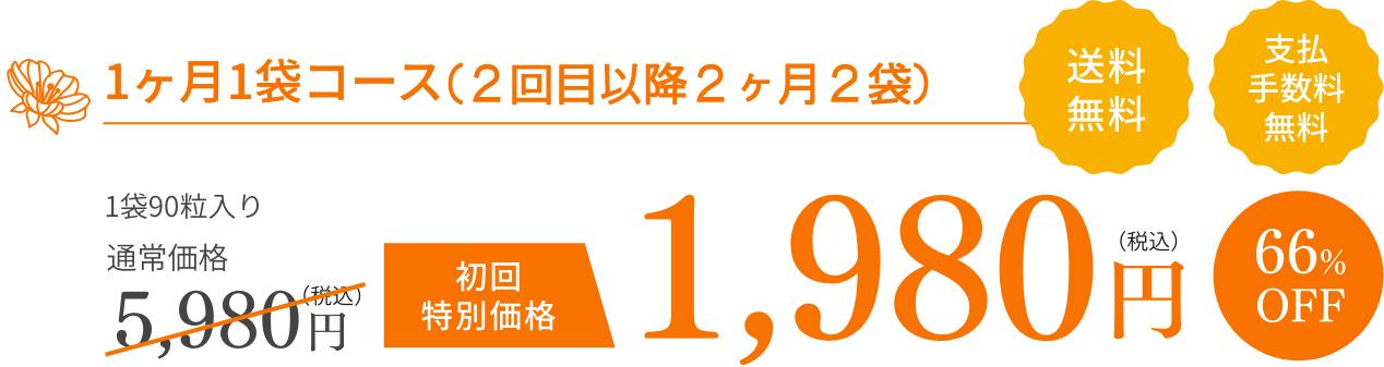毎月お届けコース 1,980円