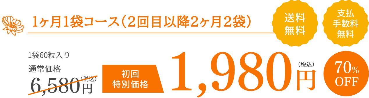 毎月お届けコース 1,980円
