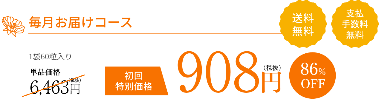 毎月お届けコース 980円