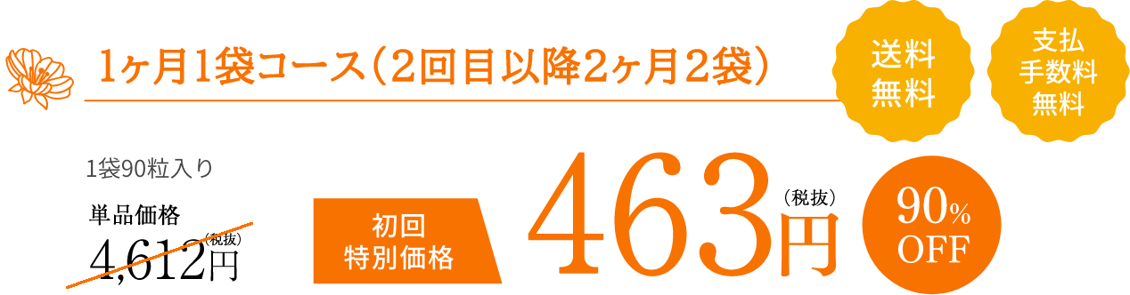 毎月お届けコース 500円