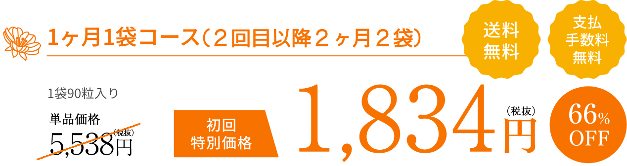 毎月お届けコース 1,980円